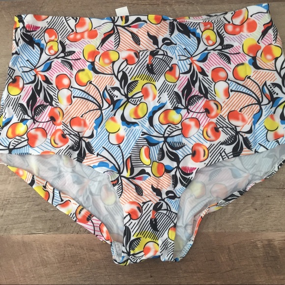 Cherry Print High Waist Plus Size Swimsuit Bikini - Picture 8 of 8